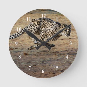 Horloge Ronde Faune Cheetah Running Photo