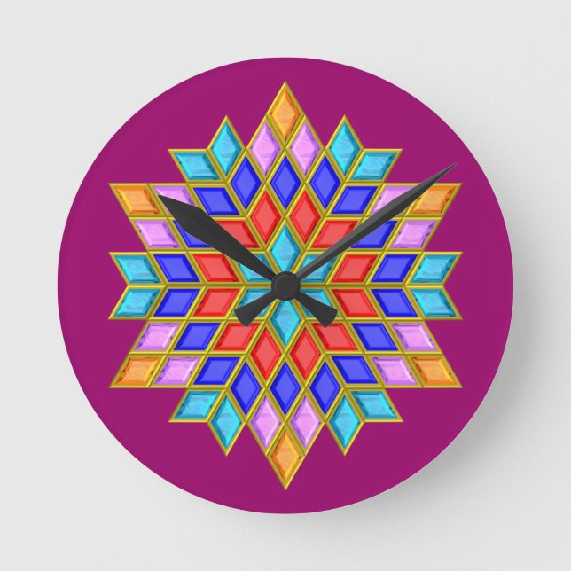 Horloge Ronde Faux Gemstone (Recto)