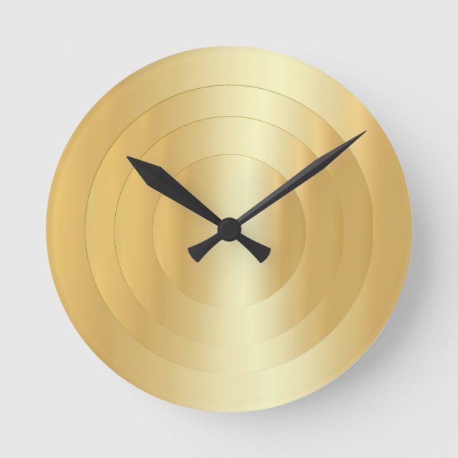 Horloge Ronde Faux Gold Elégant Modèle tendance Glamour (Recto)