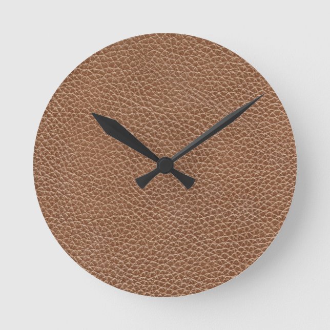 Horloge Ronde Faux leather natural brown (Recto)