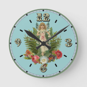 Horloge Ronde Fée de bois