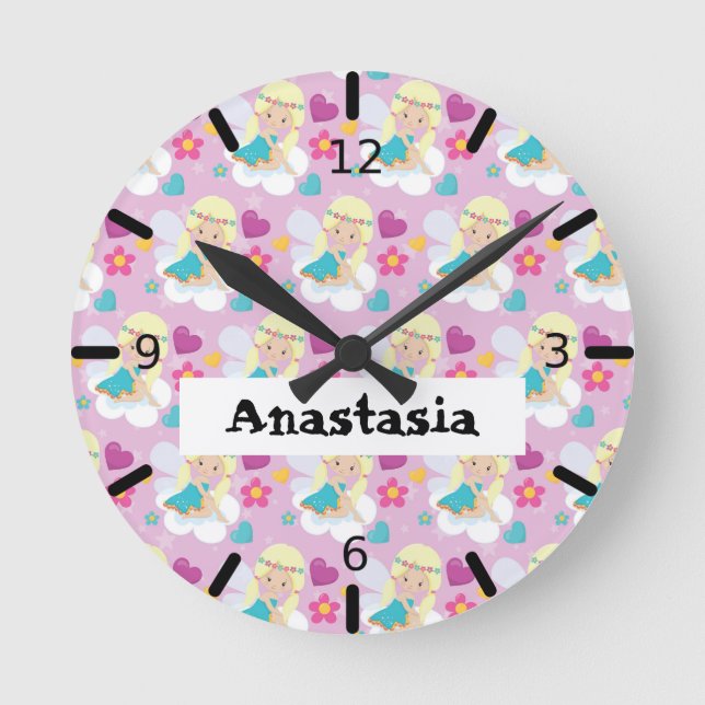 Horloge Ronde Fée florale (Recto)