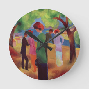 Horloge Ronde Femme dans une veste verte, 1913