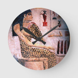 HORLOGE RONDE FEMME ÉLÉGANTE, MODE ET BEAUTÉ DE L'ÉGYPTE ANTIQUE