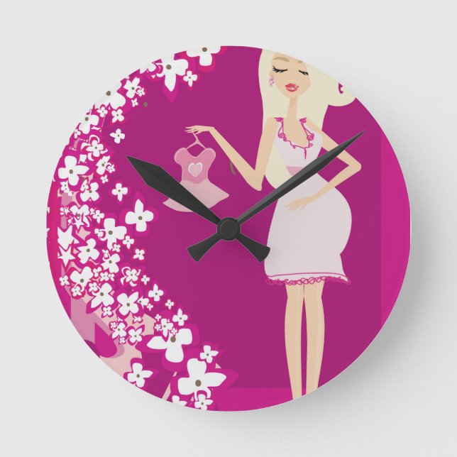 Horloge Ronde femme enceinte blonde (Recto)