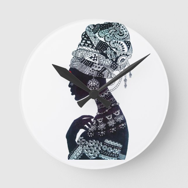 Horloge Ronde Femmes Tribales  (Recto)