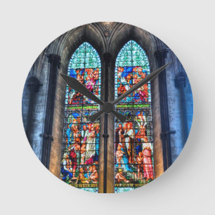 Horloge Ronde Fenêtres en verre tendu, Cathédrale de Salisbury,
