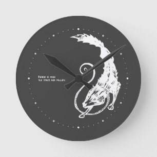 Horloge Ronde Fenrir Fenris est un chien libre de la mythologie 