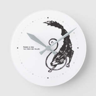 Horloge Ronde Fenrir Fenris est un chien libre mythologie nordiq