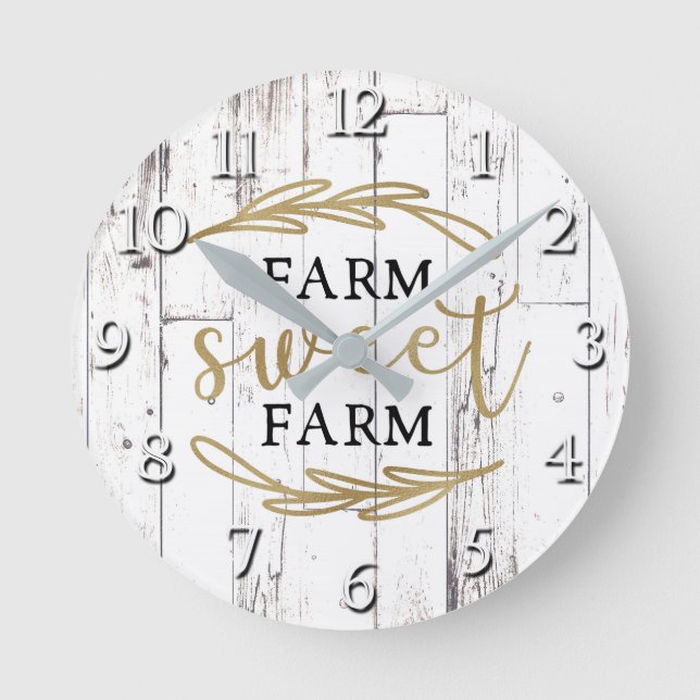 Horloge Ronde Ferme Douce Ferme Bois Blanc Ferme de Campagne (Recto)
