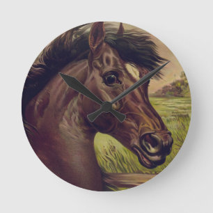 Horloge Ronde ferme ranch de cheval de sport équestre occidental