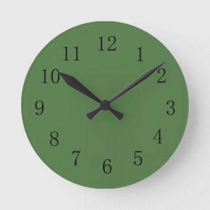 Horloge Ronde Fermer Vert Couleur Terre Tonalité Moins cher Horl