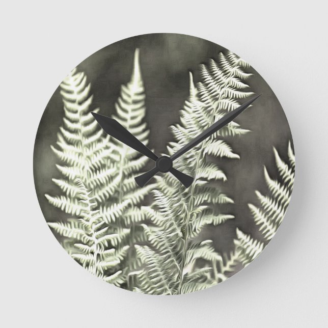 Horloge Ronde Fern Artistic Abstrait (Recto)