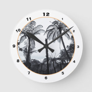 Horloge Ronde Fern Trees & Forêt indigène de Nouvelle-Zélande