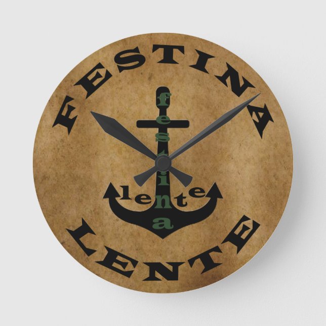 Horloge Ronde Festina lente (Recto)