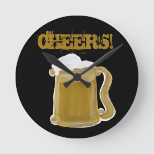 HORLOGE RONDE FÊTE CHEERS