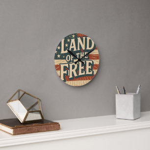 Horloge Ronde Fête de l'Indépendance des États-Unis d'Amérique V