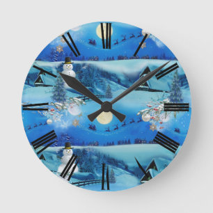 Horloge Ronde Fête de Noël