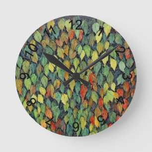 Horloge Ronde Feuille