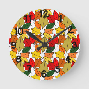 Horloge Ronde Feuille