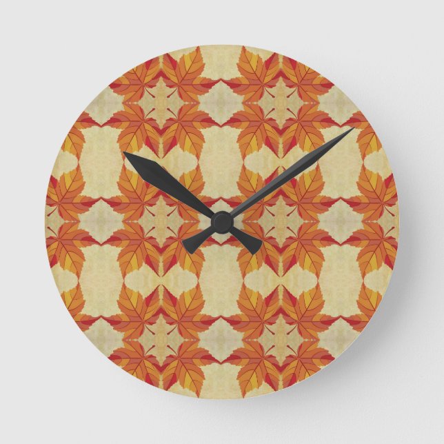 Horloge Ronde Feuille d'automne (Recto)