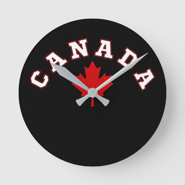 Horloge Ronde Feuille d'érable du Canada (Recto)