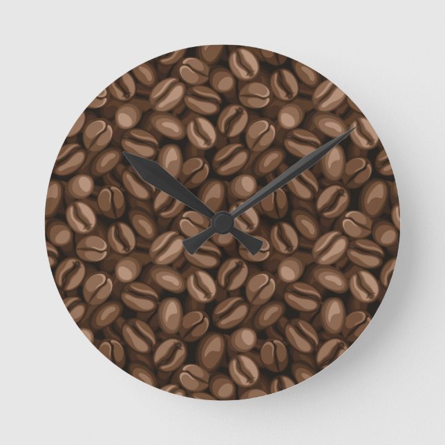 Horloge Ronde Fèves de café (Recto)