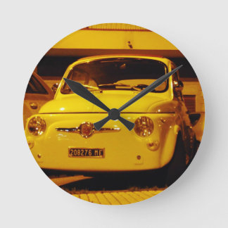 Horloge Ronde Fiat 500 Abarth.