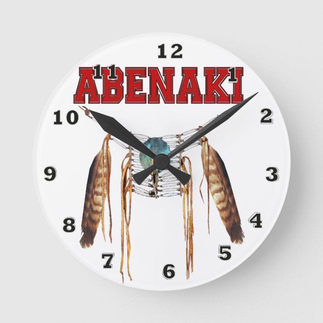 Horloge Ronde Fier d'être Abenaki (Recto)