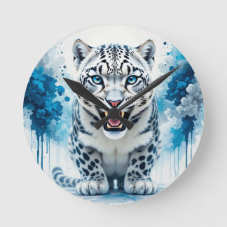 Horloge Ronde Fierce White Leopard