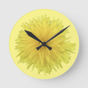 Horloge Ronde Fière Dandelion Flower - transparent.