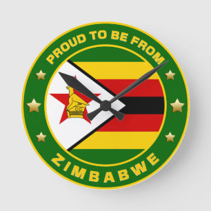 Horloge Ronde Fière D'Être Du Zimbabwe