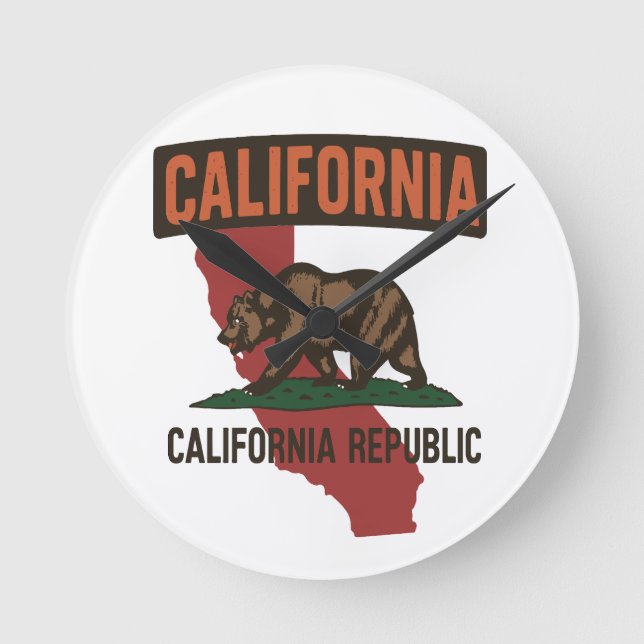Horloge Ronde Fierté de l'état de la République de Californie (Recto)