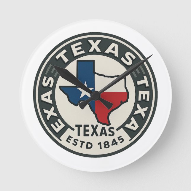 Horloge Ronde fierté de l'État du Texas (Recto)
