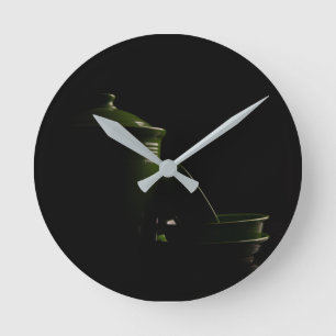 Horloge Ronde Fiesta verte d'horloge murale