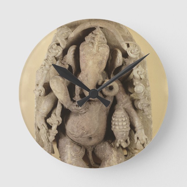 Horloge Ronde Figure de la dynastie Ganapati, Chandella (grès) (Recto)