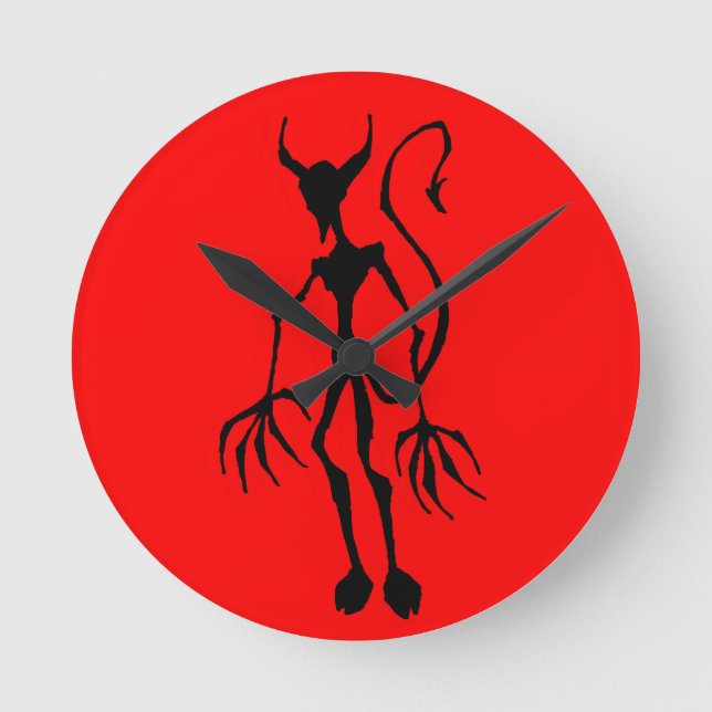Horloge Ronde Figure de la sticle de diable déplaisante (Recto)