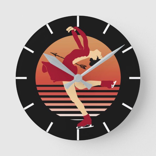 Horloge Ronde Figure de skating (Recto)
