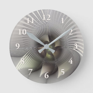 Horloge Ronde Figure frappante, Art Fractal Abstrait moderne