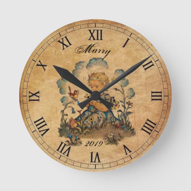 Horloge Ronde Fille Vintage (Recto)