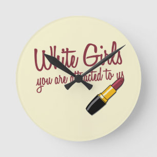 Horloge Ronde Filles blanches