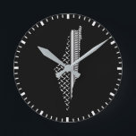 Horloge Ronde Film de la carte de Palestine Keffiyeh<br><div class="desc">Carte palestinienne avec le motif traditionnel Keffiyeh soutien Palestine et aimer Keffiyeh</div>