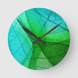 Horloge Ronde Filtrage de la lumière du soleil par des Feuilles