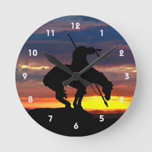 Horloge Ronde Fin de l'horloge murale Silhouette du sentier