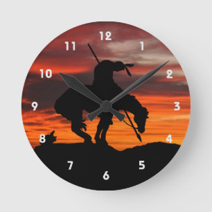 Horloge Ronde Fin de l'horloge murale Silhouette du sentier