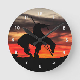 Horloge Ronde Fin de l'horloge murale Silhouette du sentier