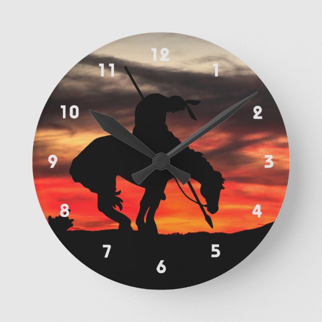 Horloge Ronde Fin de l'horloge murale Silhouette du sentier (Recto)