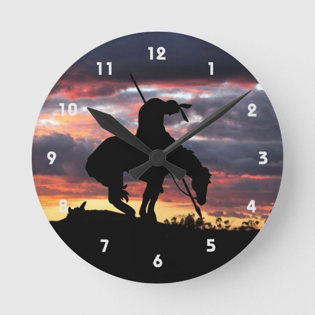 Horloge Ronde Fin de l'horloge murale Silhouette du sentier (Recto)