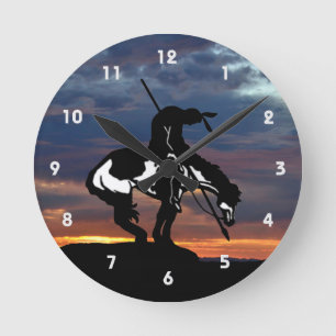 Horloge Ronde Fin de l'horloge murale Silhouette du sentier