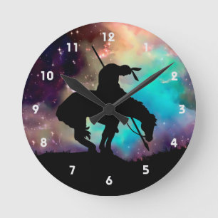 Horloge Ronde Fin de l'horloge murale Silhouette du sentier